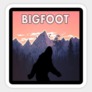 bigfoot retro Sticker